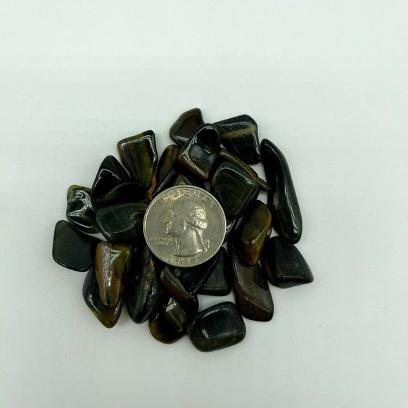 50g Tumbled Blue Multi Tigers Eye Gemstone Crystals 15-30 Stones Gem Specimens - Picture 5 of 5